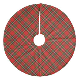 Kariert Fleece Weihnachtsbaumdecke