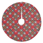 Kariert Fleece Weihnachtsbaumdecke (Vorderseite)