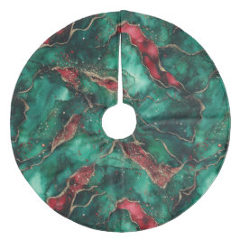 Kariert Fleece Weihnachtsbaumdecke