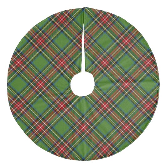 Kariert Fleece Weihnachtsbaumdecke (Vorderseite)