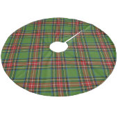 Kariert Fleece Weihnachtsbaumdecke (Schrägansicht)