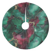 Kariert Fleece Weihnachtsbaumdecke (Vorderseite)