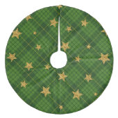 Kariert Fleece Weihnachtsbaumdecke (Vorderseite)