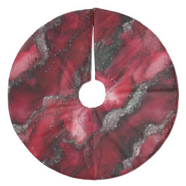 Kariert Fleece Weihnachtsbaumdecke