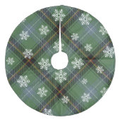 Kariert Fleece Weihnachtsbaumdecke (Vorderseite)