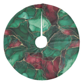 Kariert Fleece Weihnachtsbaumdecke