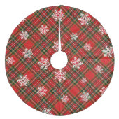 Kariert Fleece Weihnachtsbaumdecke (Vorderseite)