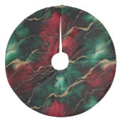 Kariert Fleece Weihnachtsbaumdecke (Vorderseite)