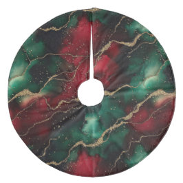 Kariert Fleece Weihnachtsbaumdecke