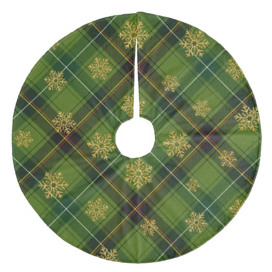 Kariert Fleece Weihnachtsbaumdecke (Vorderseite)