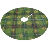 Kariert Fleece Weihnachtsbaumdecke (Schrägansicht)