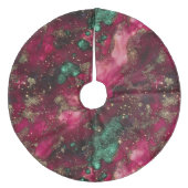 Kariert Fleece Weihnachtsbaumdecke (Vorderseite)