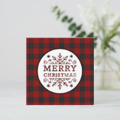 Kariert frohe Weihnachten (Stehend Vorderseite)