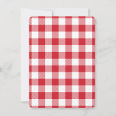 Kariert frohe Weihnachten Foto Mistletoe Mitteilungskarte (Rückseite)