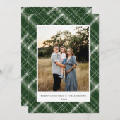 Kariert Frohe Weihnachten Grün (Vorne/Hinten)