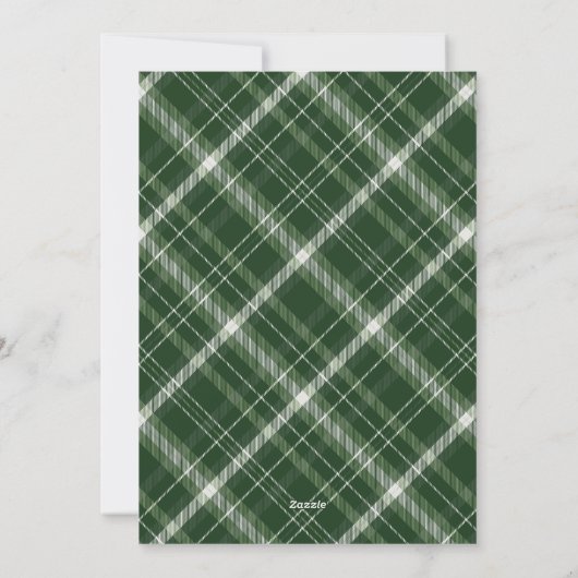 Kariert Frohe Weihnachten Grün (Rückseite)