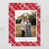 Kariert frohe Weihnachten Rot (Vorne/Hinten)