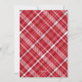 Kariert frohe Weihnachten Rot (Rückseite)