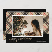 Kariert frohe Weihnachten Weihnachten Foto Weihnac (Vorne/Hinten)