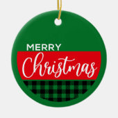 Kariert frohe Weihnachten - Weihnachtsschmuck (Vorne)