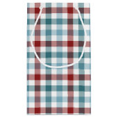 Kariert für Weihnachten Weihnachten Weihnachtsgesc Kleine Geschenktüte (Rückseite)