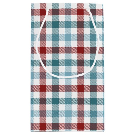 Kariert für Weihnachten Weihnachten Weihnachtsgesc Kleine Geschenktüte (Rückseite)