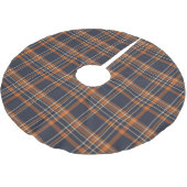 Kariert gebürsteter Polyesterspinnrock Polyester Weihnachtsbaumdecke (Schrägansicht)