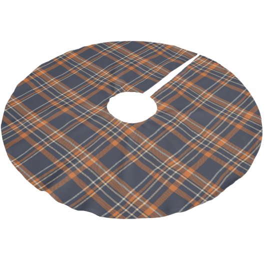 Kariert gebürsteter Polyesterspinnrock Polyester Weihnachtsbaumdecke (Schrägansicht)