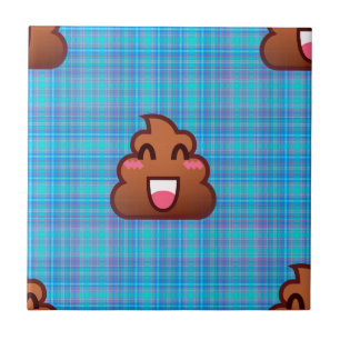 kariert gekackt Emoji Fliese