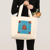 kariert gekackt Emoji Jumbo Stoffbeutel (Vorderseite (Produkt))