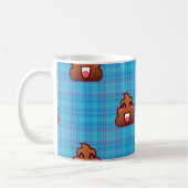 kariert gekackt Emoji Kaffeetasse (Links)