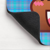 kariert gekackt Emoji Mousepad (Ecke)