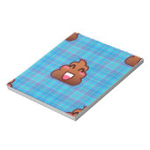 kariert gekackt Emoji Notizblock (Rotiert)