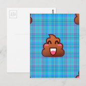 kariert gekackt Emoji Postkarte (Vorne/Hinten)