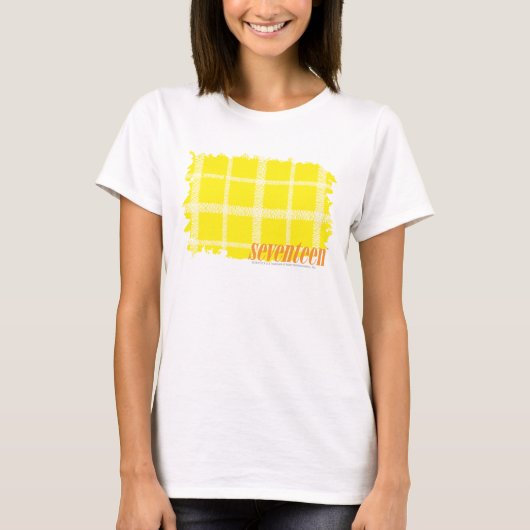 Kariert Gelb 3 T-Shirt (Vorderseite)
