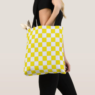 Kariert gelb und weiß tasche