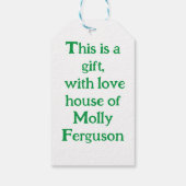 kariert geschenkanhänger (Rückseite)