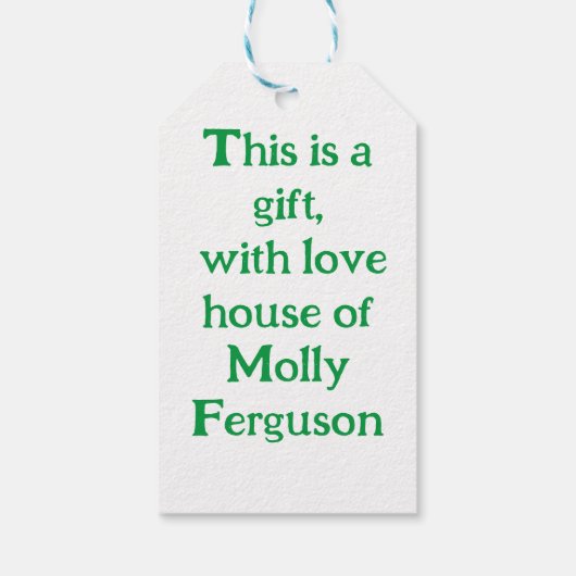 kariert geschenkanhänger (Rückseite)