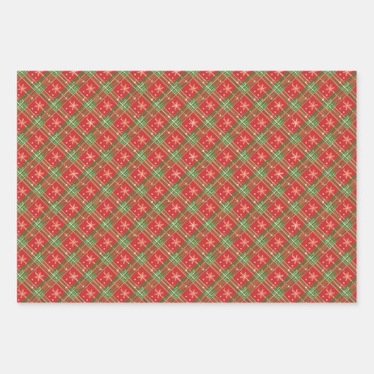 Kariert Geschenkpapier Set (Vorderseite)