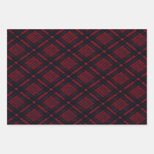 Kariert Geschenkpapier Set (Vorderseite)