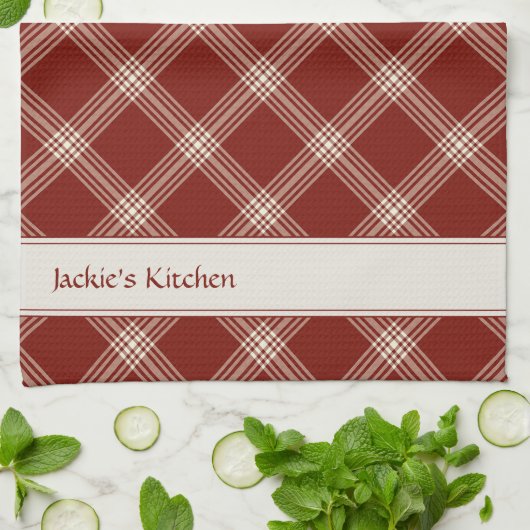 Kariert Geschirrtuch (Gefaltet)