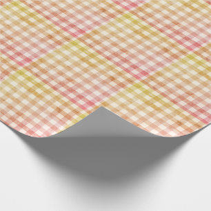 Kariert Gingham Country Bauernhof Vintag Einfach Geschenkpapier