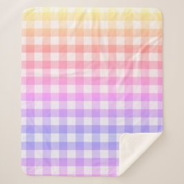 Kariert Gingham Country Pink Lila Modern Einfach Sherpadecke