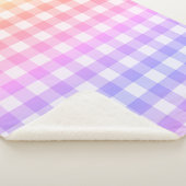 Kariert Gingham Country Pink Lila Modern Einfach Sherpadecke (3/4)