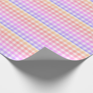 Kariert Gingham Country Pink Modern Einfach Geschenkpapier