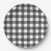 Kariert Gingham Pappteller (Vorderseite)