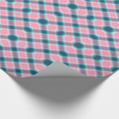 Kariert Gingham Pattern Geschenkpapier (Ecke)