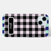 Kariert Gingham Personalisiert Case-Mate iPhone Hülle (Rückseite (Horizontal))
