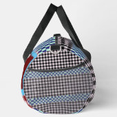 Kariert Gingham Personalisiert Duffle Bag (Rechts)