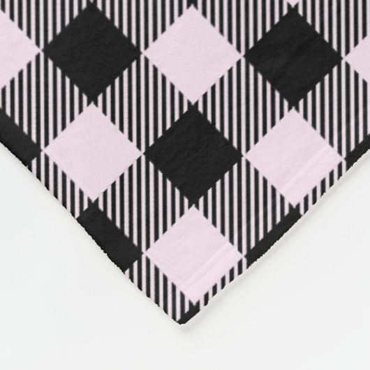 Kariert Gingham Personalisiert Fleecedecke (Ecke)